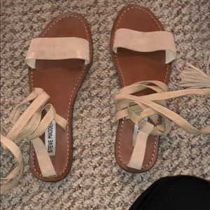 Tan wrap around ankle Sandals